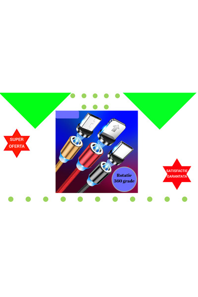 OEM 3 σε 1 Μαγνητικό Καλώδιο Φόρτισης με LED - Lightning, USB-C, Micro USB - ...