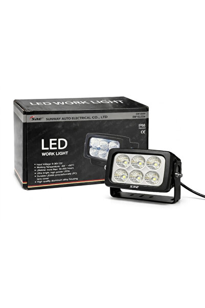 Mega Oto Market Offroad LED Çalışma Lambası 30W 6 LED – 12V 24V Güçlü Aydınlatma