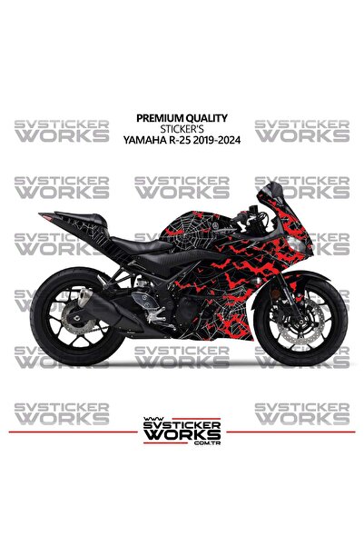 ARONA Yamaha R25 Kaplama Sticker Crimson Web Design Motor Kaplama Modeli Hazı...