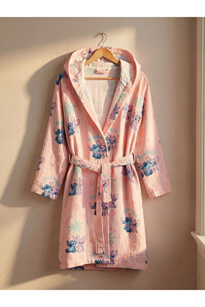 LC Waikiki Nevavm Stitch Printed Girls' Bathrobe with a Difference
