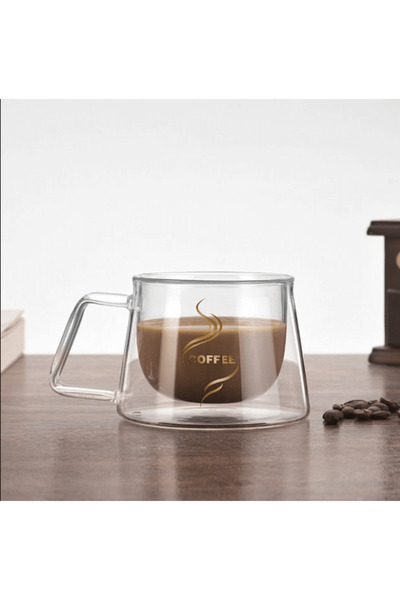 OEM Κούπα καφέ 200 ml, κατασκευασμένη από διπλού τοιχώματος βοριοπυριτικό γυα...