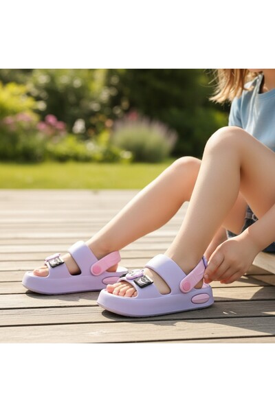 MİNAHOBİ Σανδάλια για αγόρια, παντόφλες, εξαιρετικά μαλακή, εύκαμπτη, αντιολι...