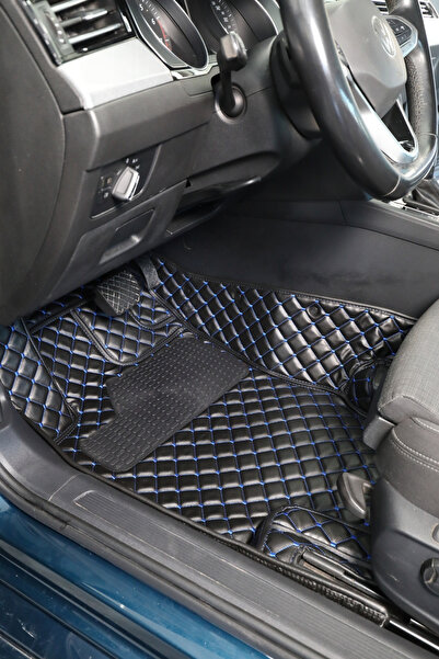 PASPASGRAFT HONDA HRV 2021-2026 Siyah Üzeri Mavi Dikiş 8D Diamond Premium Hav...
