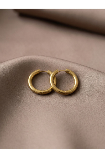 GKCBijoux أقراط دائرية من الفولاذ المقاوم للصدأ 316L باللون الذهبي - لا تفقد ...