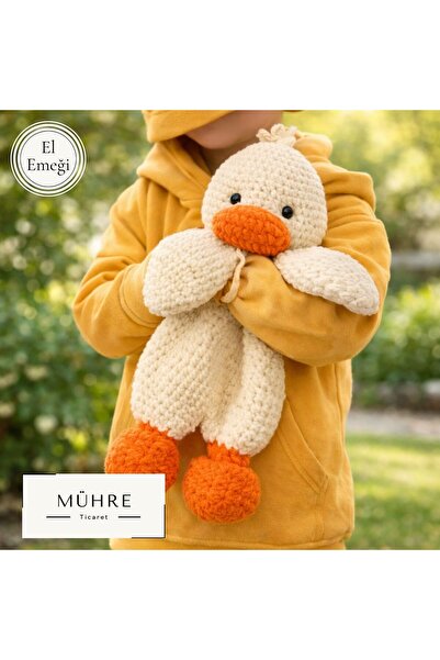 mühre Ördek Bebek Çocuk Uyku Arkadaşı Bebekler İçin Hediye, %100 Pamuklu Orga...