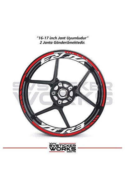 ARONA Yamaha YZF-R3 Yazılı Jant Sticker Dış Ve İç Set Sticker Jant Şeridi