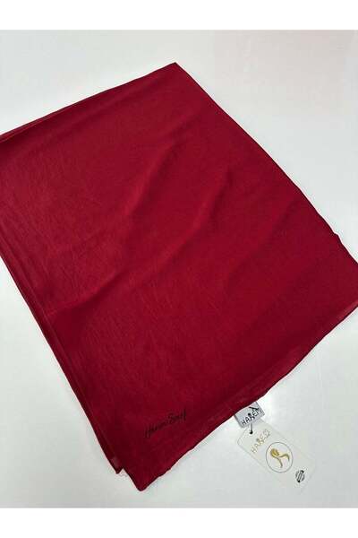 HAREM SCARF شال حريري من قماش الفوال هاريم باللون العنابي HVH0264