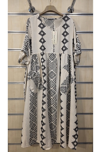 Park Moda Ακατέργαστο βαμβακερό φόρεμα