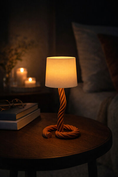 Root Made Minimalist Rustik Halat Tasarımlı Abajur Tealight Mumluk – Dekorati...