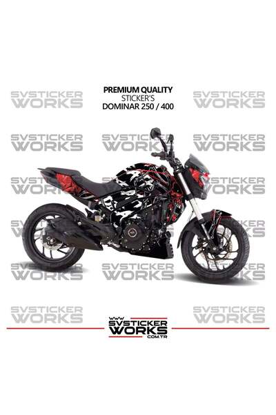 ARONA Bajaj Dominar 250 / 400 Kaplama Sticker Death Design Motor Kaplama Mode...