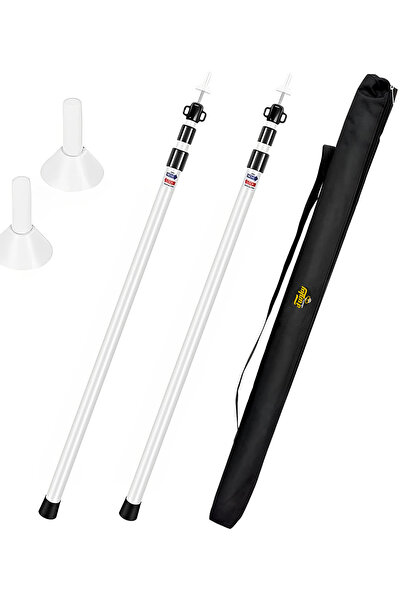 Funky Chairs 2 τεμάχια ρυθμιζόμενοι τηλεσκοπικοί στύλοι τέντας αλουμινίου 230...