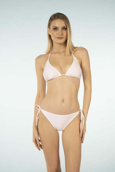 Estiva Σετ μπικίνι με τριγωνικό κορδόνι - Λευκό