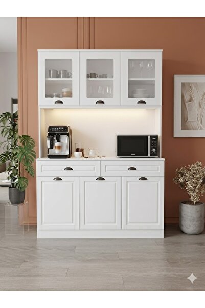 Y&A KIRAASYON ÜCRETSİZ KURULUM KAHVE KÖŞESİ MUTFAK DOLABI LD IŞIKLI