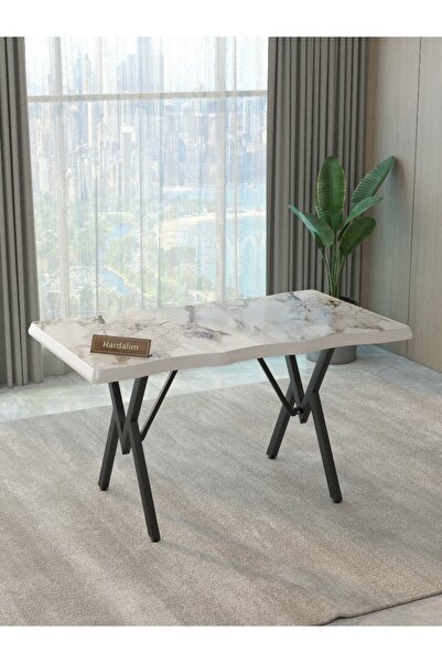 Hardalım Consept 80 x 140 Mdf Kütük Görünümlü Yemek Masası Mutfak Masası Salo...