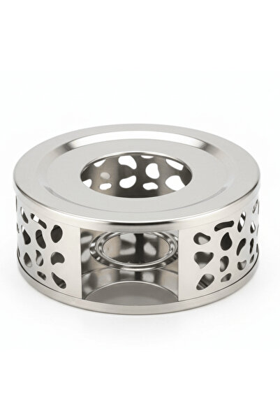 AKDC Multi-Purpose Silver Metal Food Warmer Stand for Serving Hot Meals – 15 cm