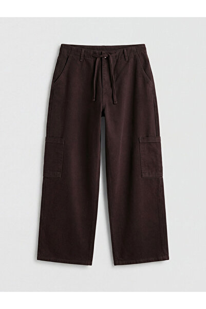 LC Waikiki Peak New Season Women's Cargo Jean Pants with Elastic Waist