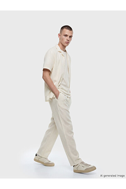 LC Waikiki Nevavm Loose Fit Men's Muslin Trousers with a Difference