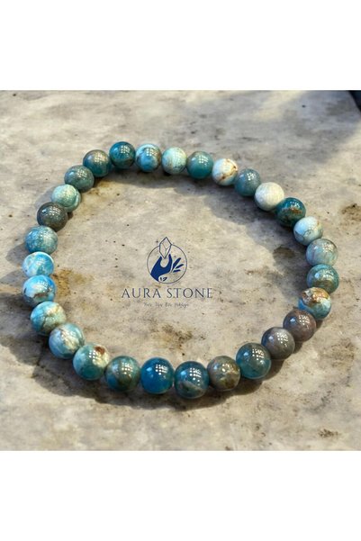 AURA STONE Aurastone Apatite Natural Stone 6 mm Bracelet