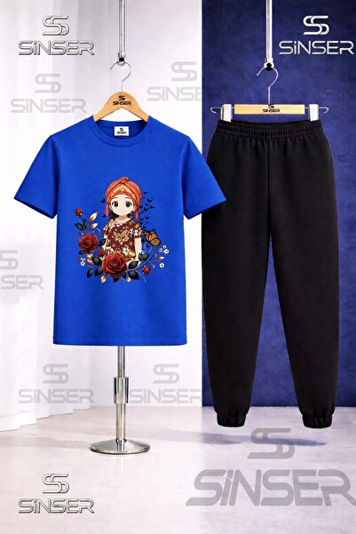 SS SİNSER Παιδικό σετ φόρμας με στάμπα JYN ANIME GIRL
