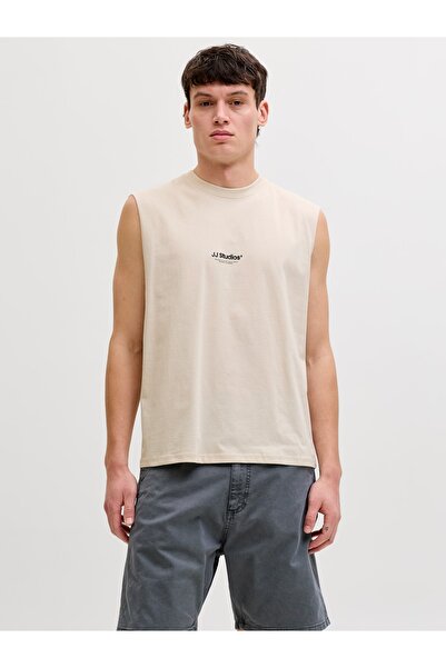 Jack & Jones تي شيرت Jjesoho بدون أكمام للرجال 12288001 Moonbeam