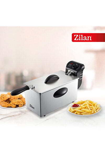 Zilan ZLN1819 Fritöz | 3L | 2180W | Paslanmaz Çelik Derin Yağ Fritözü Ayarlanabilir Termostatlı