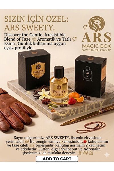 Ars Magic Box ARS SWEETY 50 ML YOĞUN TATLI ÇİLEK VE VANİLYA NOTALI, YÜKSEK KA...