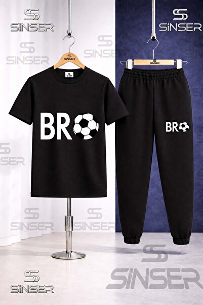 SS SİNSER Children's Bro Top Yazi Byz Printed T-Shirt Tracksuit Set