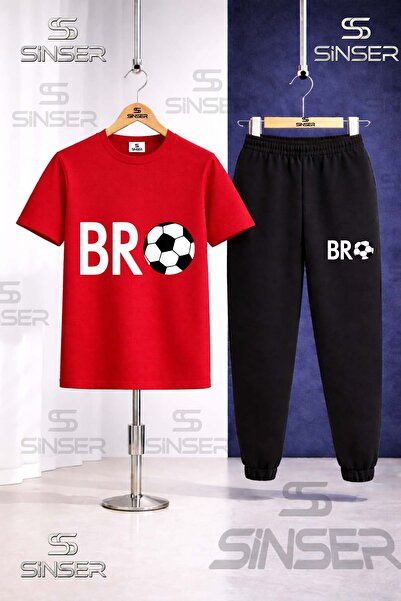 SS SİNSER Παιδικό Σετ Φόρμας με Στάμπα BRO TOP YAZI BYZ