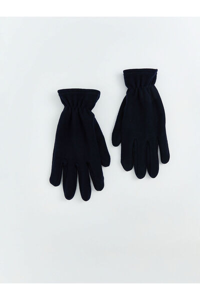 LC Waikiki Lcw Eco Navy Blue Polar Plain Men's Gloves with Nevavm Difference