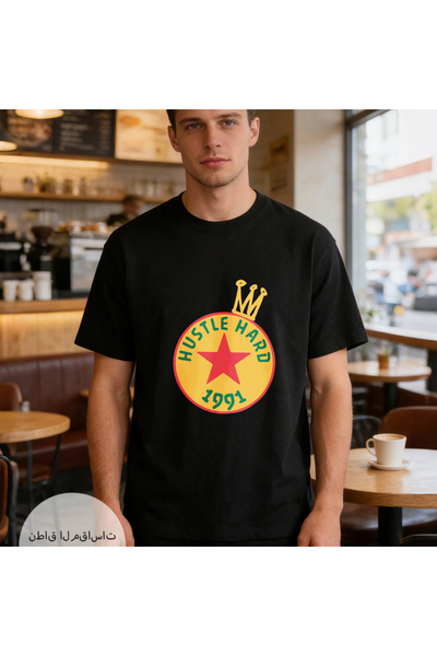 Arabest Men's Pure Cotton 257g T-Shirt, Double-Sided Heat Transfer Print, Box...