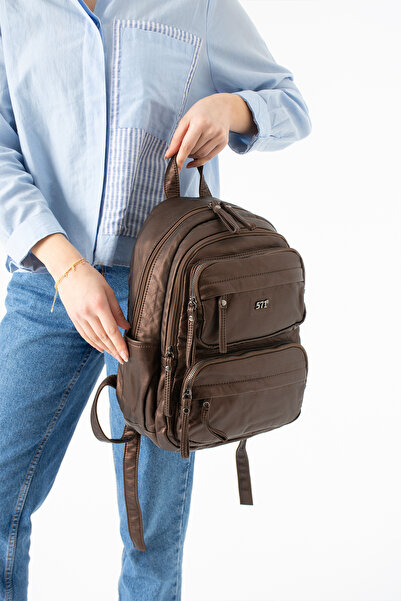 KIRASE 571 Εισαγόμενο σακίδιο πλάτης γραφείου και σχολείου με δερμάτινη επένδ...