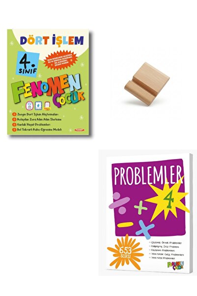Fenomen Yayıncılık Fenomen 4. Sınıf Dört İşlem ve Problemler + Telefon Standı