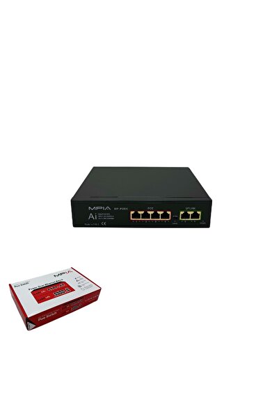 Midcom MP-POE4 65W 10/100 Mbps 4 Port Metal Kasa Poe Switch