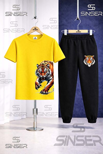 SS SİNSER Παιδικό Σετ Φόρμας με Μπλουζάκι με Στάμπα TIGER SIDE PENCE