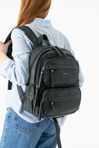 KIRASE 571 Εισαγόμενο σακίδιο πλάτης γραφείου και σχολείου με δερμάτινη επένδ...