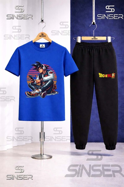 SS SİNSER Παιδικό Σετ Φόρμας με Στάμπα GOKU PHONE HEADPHONE SITTING