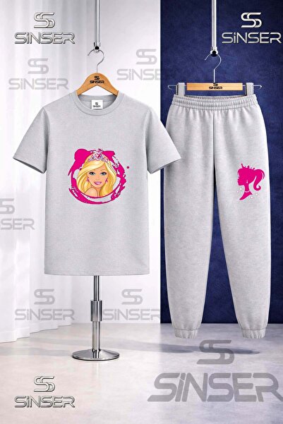 SS SİNSER Παιδικό σετ φόρμας με στάμπα BRBIA HEAD IN THE PINK TVL