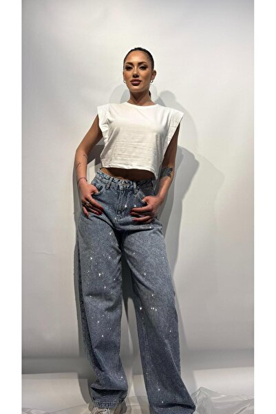 362 Fashion Butik Taşlı Kot Pantolon 5137