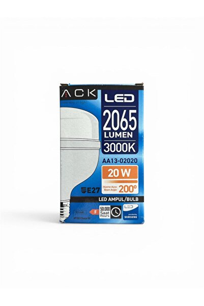 ACK 2 Adet Led ampul torc 20W 3000K sarı renk