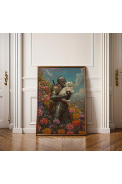 Tuba Decor Εικόνα με ξύλινο πλαίσιο ενός τεμαχίου: Μεσαιωνικός ιππότης