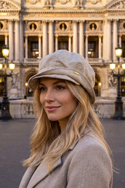 LAGRANZE Γυναικείο λινό καπέλο με ελαφρύ γείσο στο μπροστινό μέρος, άνετο καθ...