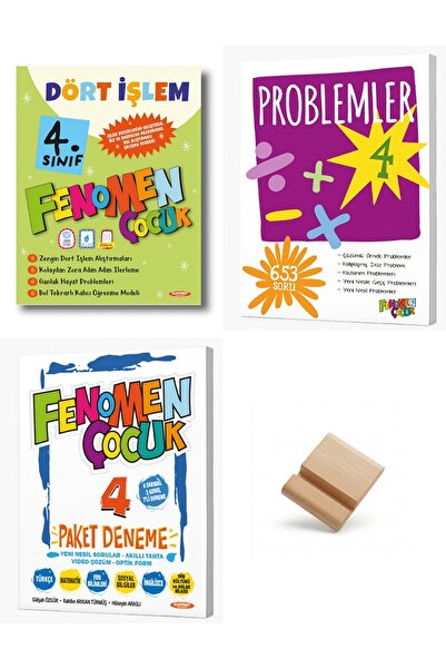 Fenomen Yayıncılık Fenomen 4. Sınıf Dört İşlem Problemler ve Paket Deneme 3lü...