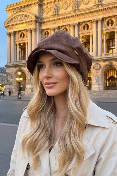 LAGRANZE Γυναικείο λινό καπέλο με ελαφρύ γείσο στο μπροστινό μέρος, άνετο καθ...