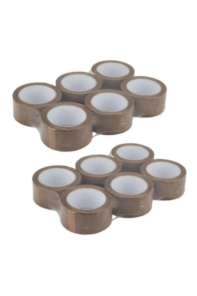 ambalaje365 Bandă adezivă pentru ambalare 48 mm/60 m, Acrilică, 12 buc/set, Maro