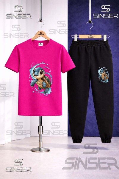 SS SİNSER Παιδικό σετ φόρμας με στάμπα KARETTE KARETTA IN THE WATER