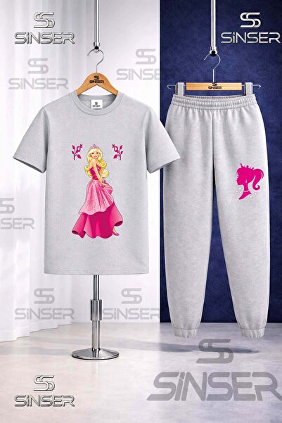SS SİNSER طقم بدلة رياضية للأطفال مطبوع عليه BRBIA PRINCESS BOYDAN