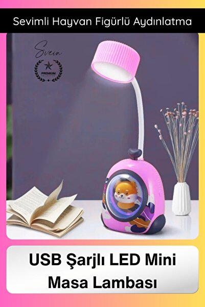 Svein #MasaLambası USB Şarjlı LED Mini Masa Lambası Çocuklar İçin Hayvan Figü...