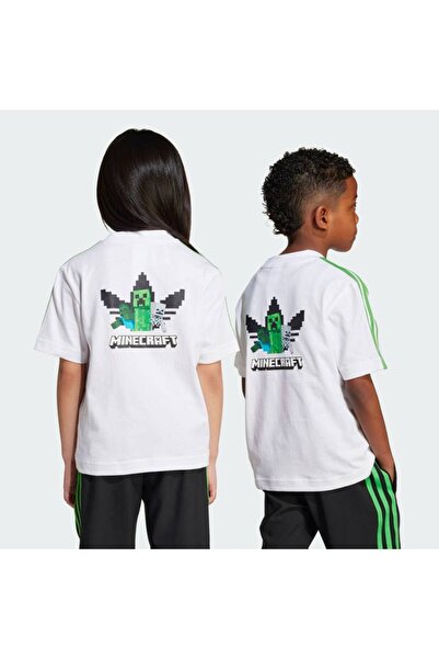 ALZEY GİYİM Minecraft Unisex Çocuk Takım Alt Uzun Üst Kısa Kollu Eşofman Takı...