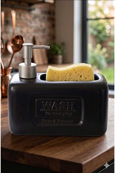 BySevil Κομψό και λειτουργικό κεραμικό δοχείο υγρού σαπουνιού/δοχείο απορρυπα...