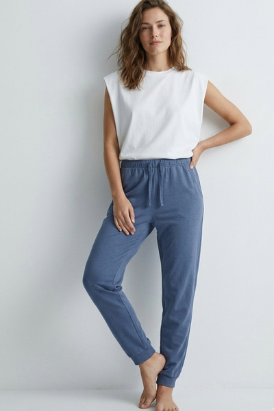 Elemge 100% Βαμβάκι, Συμπαγές Χτενισμένο Βαμβάκι, Γυναικεία Πιτζάμα με Τσέπες...